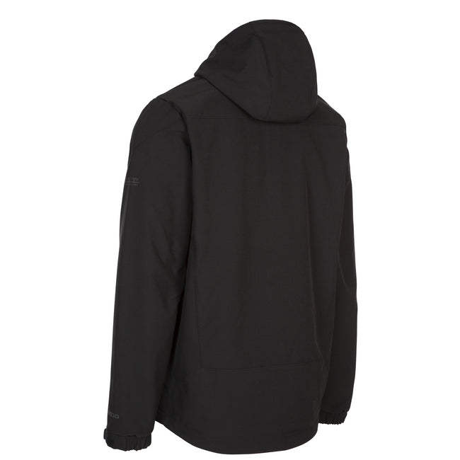 Black - Back - Trespass Mens Marlon Soft Shell Jacket