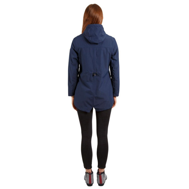 Navy - Side - Trespass Womens-Ladies Brampton Waterproof Jacket
