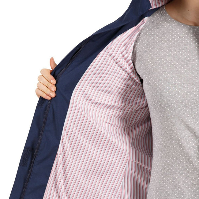 Navy - Close up - Trespass Womens-Ladies Brampton Waterproof Jacket
