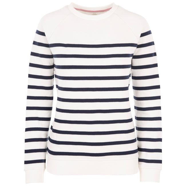 White-Navy - Front - Trespass Womens Chloe Sweatshirt