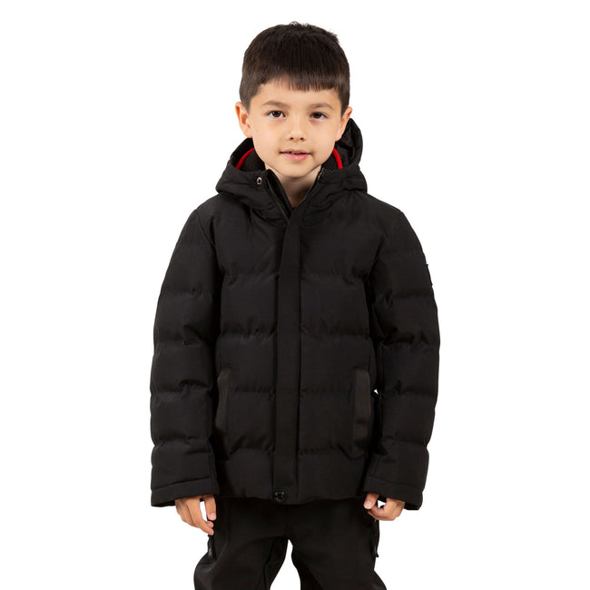 Black - Side - Trespass Boys Habbton Jacket
