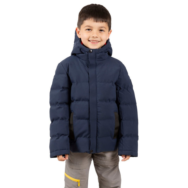 Navy - Side - Trespass Boys Habbton Jacket