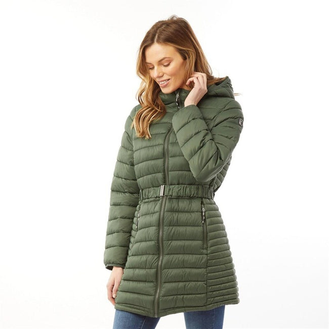 Army Khaki - Side - Trespass Womens-Ladies Santuzza Jacket