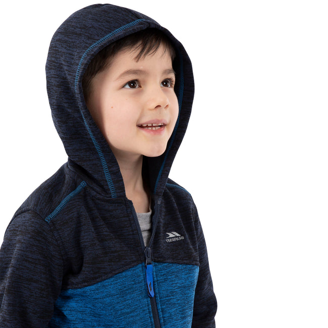 Navy - Close up - Trespass Boys Value AT200 Fleece Jacket