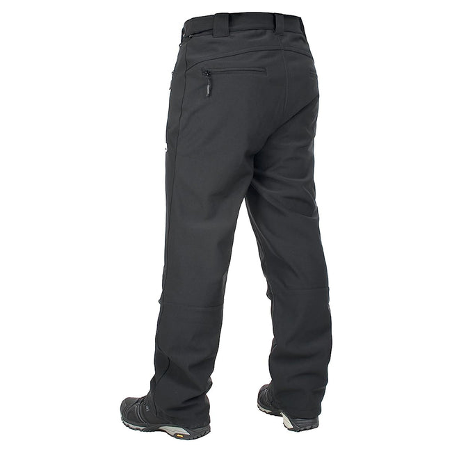 Black X - Back - Trespass Mens Hemic Softshell Pants