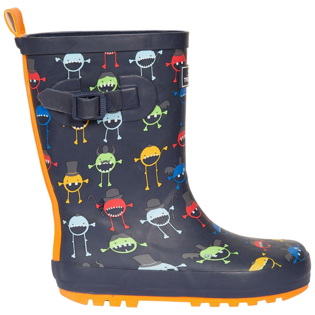 Multicolored - Back - Trespass Childrens-Kids Puddle Monster Galoshes