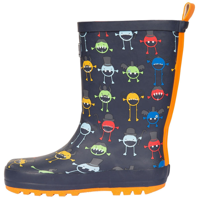Multicolored - Side - Trespass Childrens-Kids Puddle Monster Galoshes