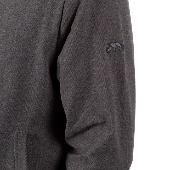 Dark Grey - Side - Trespass Mens Hackforth Marl Full Zip Hoodie