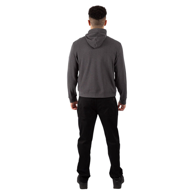 Dark Grey - Close up - Trespass Mens Hackforth Marl Full Zip Hoodie