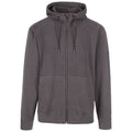 Dark Grey - Front - Trespass Mens Hackforth Marl Full Zip Hoodie