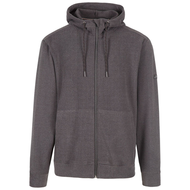 Dark Grey - Front - Trespass Mens Hackforth Marl Full Zip Hoodie