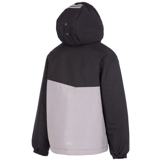 Storm Grey - Side - Trespass Childrens-Kids Smash TP50 Waterproof Jacket