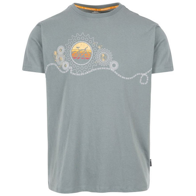 Pond Blue - Front - Trespass Mens Longcliff T-Shirt