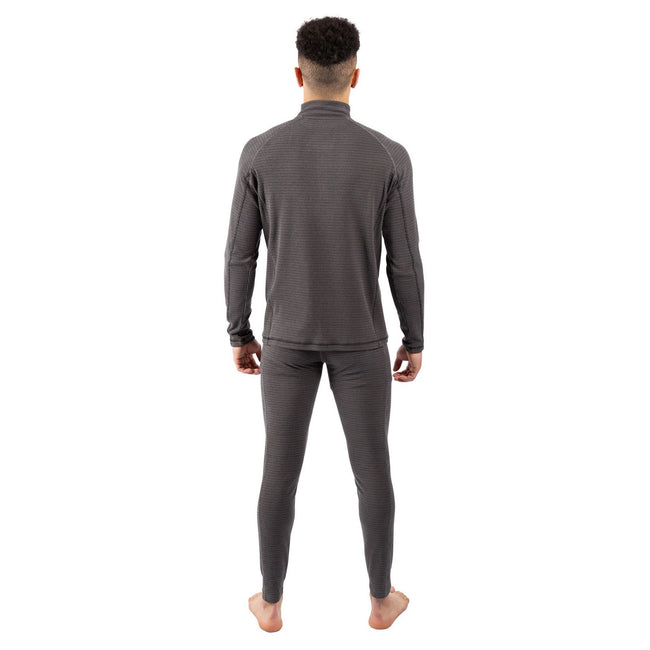 Black-Storm Grey - Back - Trespass Mens Del Base Layer Top