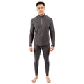 Black-Storm Grey - Lifestyle - Trespass Mens Del Base Layer Top