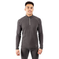Black-Storm Grey - Front - Trespass Mens Del Base Layer Top