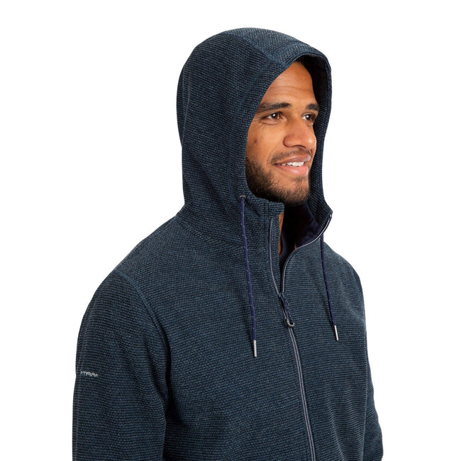 Navy - Pack Shot - Trespass Mens Sheelane Marl Fleece Jacket