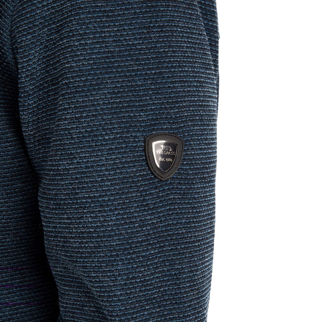 Navy - Side - Trespass Mens Sheelane Marl Fleece Jacket