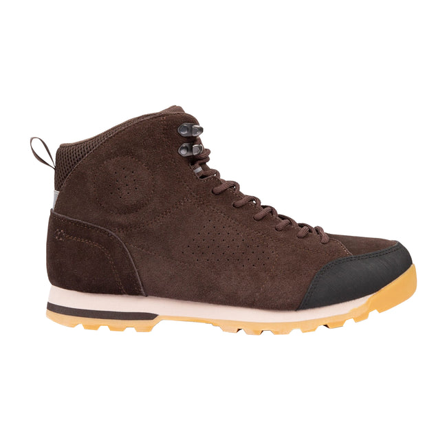 Dark Brown - Front - Trespass Mens Gale Suede Walking Boots