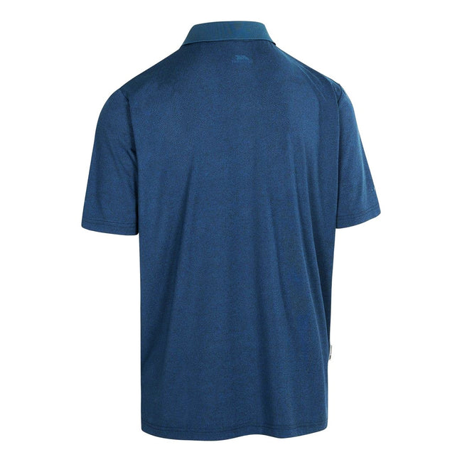 Dark Peacock Marl - Back - Trespass Mens Gedding Polo Shirt
