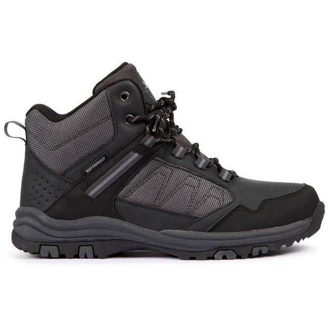 Gray - Side - Trespass Mens Calle Waterproof Walking Boots