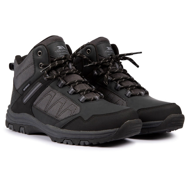 Gray - Front - Trespass Mens Calle Waterproof Walking Boots