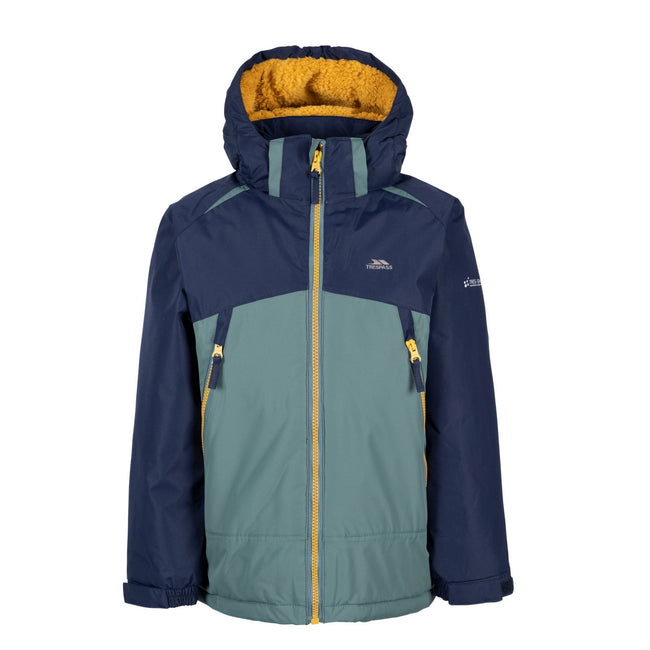 Spruce Green - Front - Trespass Childrens-Kids Discover Contrast Zip Jacket