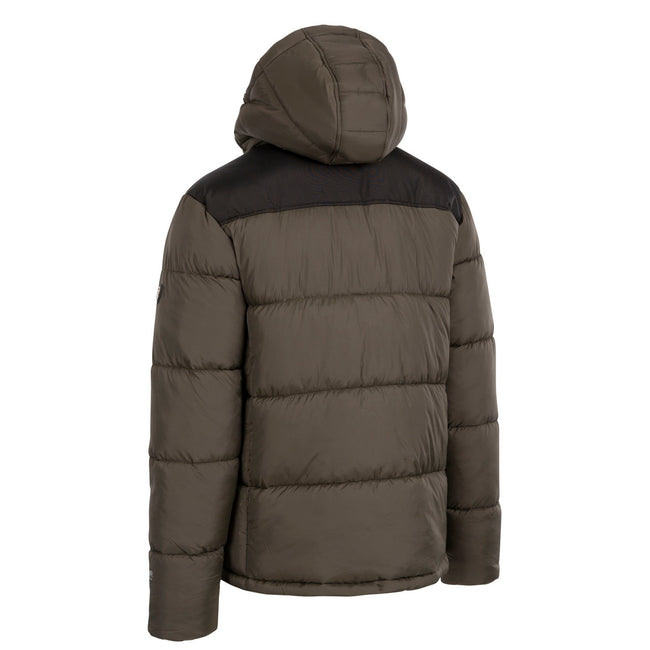Dark Vine - Back - Trespass Mens Parkstone Quilted Jacket