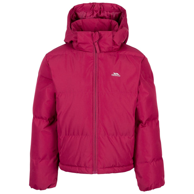 Berry - Front - Trespass Girls Missie Logo Jacket