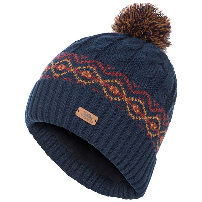 Navy - Back - Trespass Mens Tav Fleece Lined Beanie