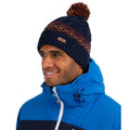 Navy - Side - Trespass Mens Tav Fleece Lined Beanie