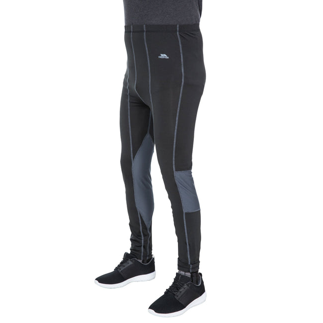 Black X - Side - Trespass Mens Tactic Base Layer Pants