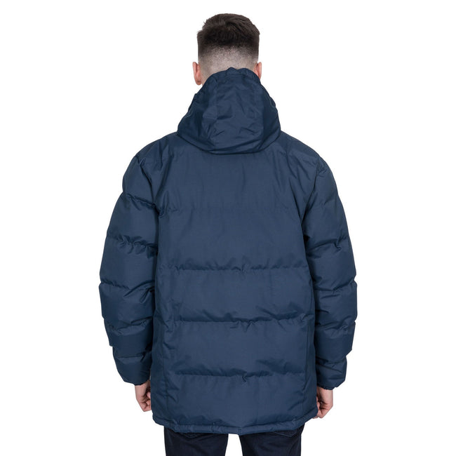 Navy - Side - Trespass Mens Clip Padded Jacket