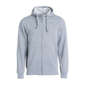 Gray Melange - Front - Clique Mens Basic Full Zip Hoodie