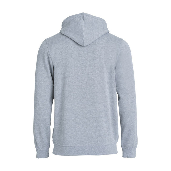 Gray Melange - Back - Clique Mens Basic Full Zip Hoodie