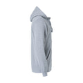 Gray Melange - Side - Clique Mens Basic Full Zip Hoodie