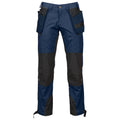 Navy - Front - Projob Mens Stretch Cargo Pants