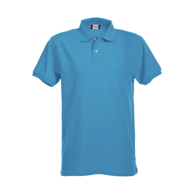 Turquoise - Front - Clique Mens Premium Stretch Polo Shirt