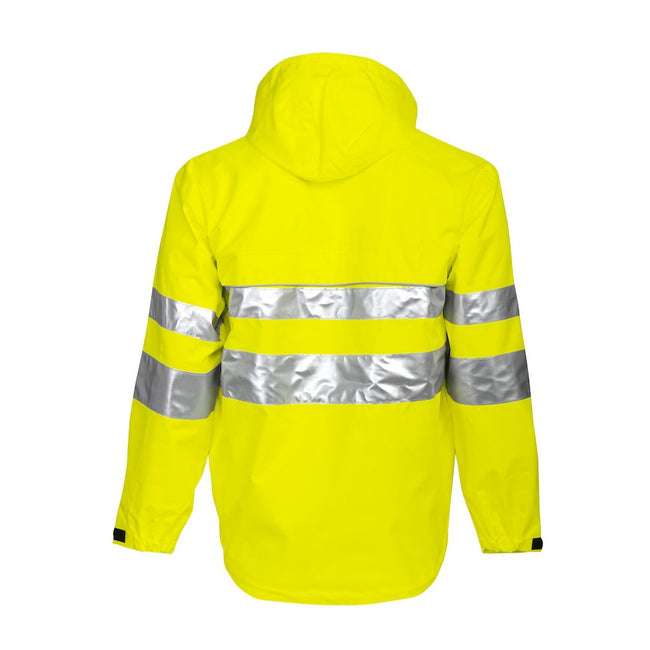 Yellow - Back - Projob Mens All-Round Reflective Jacket