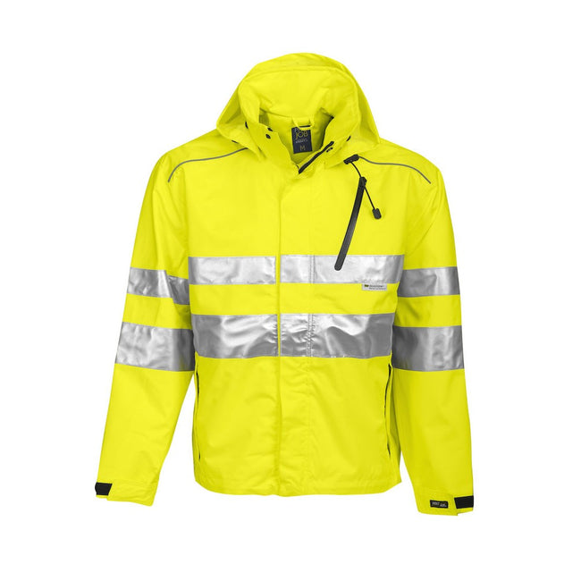 Yellow - Front - Projob Mens All-Round Reflective Jacket