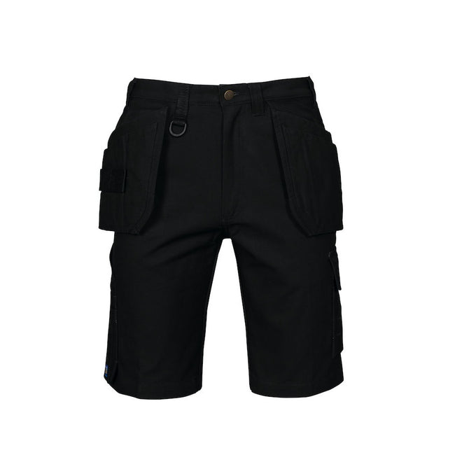 Black - Front - Projob Mens Cargo Shorts