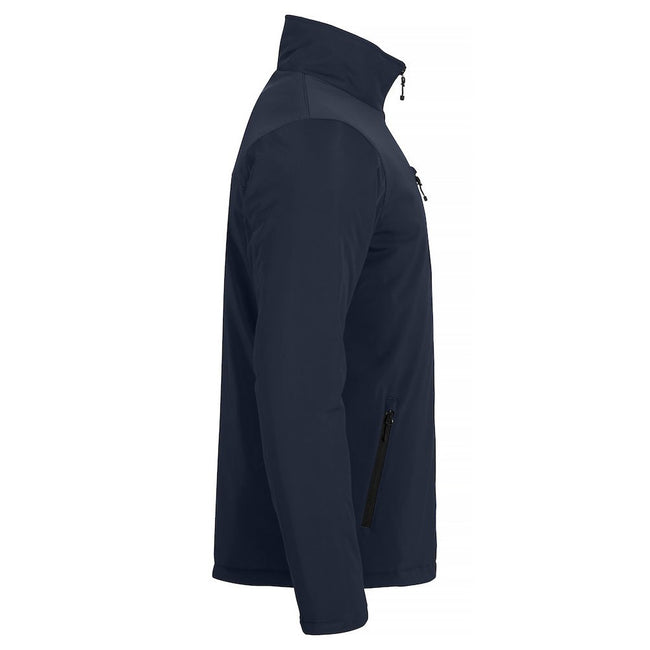 Dark Navy - Side - Clique Mens Padded Soft Shell Jacket