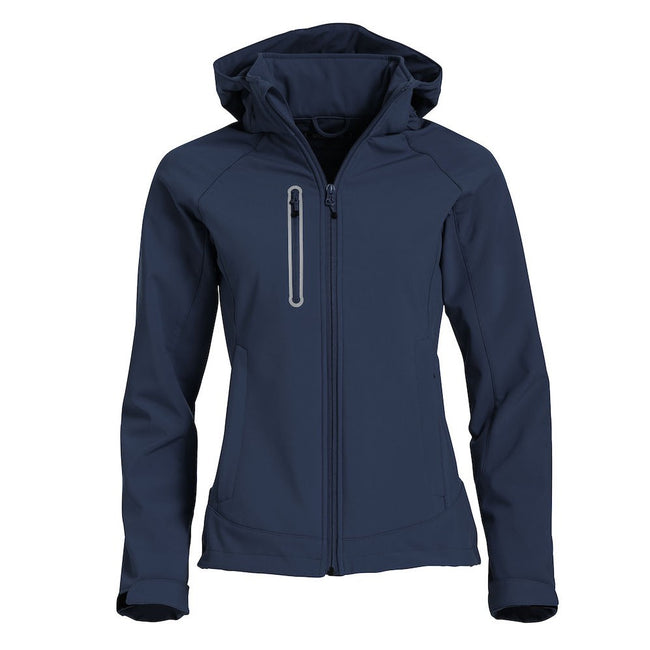 Dark Navy - Front - Clique Womens-Ladies Milford Soft Shell Jacket