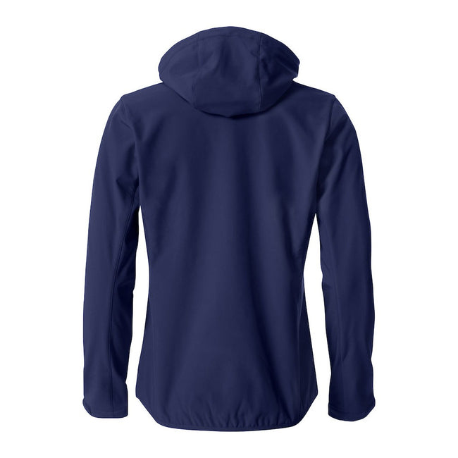 Dark Navy - Back - Clique Womens-Ladies Plain Soft Shell Jacket