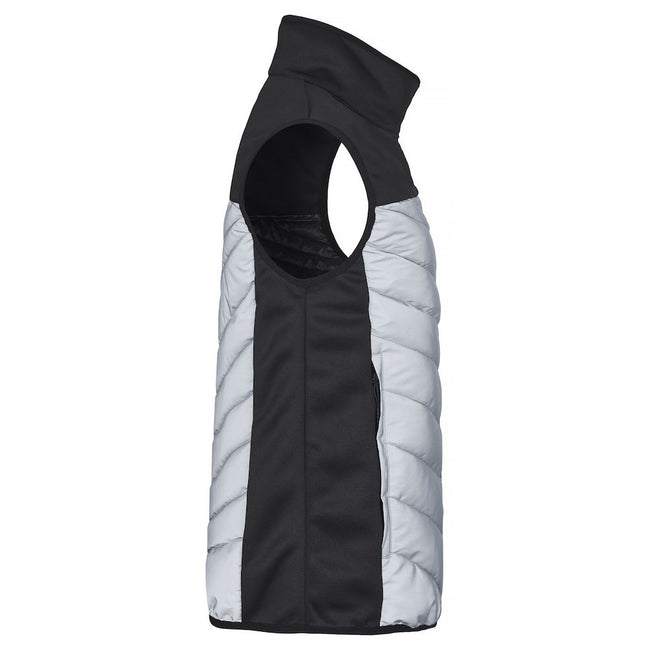 White-Black - Side - Clique Mens Utah Reflective Vest