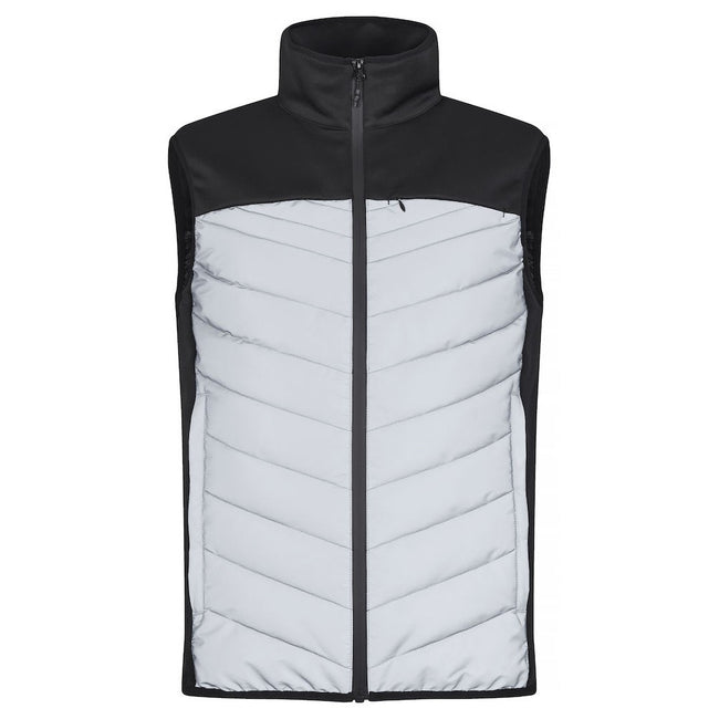 White-Black - Front - Clique Mens Utah Reflective Vest