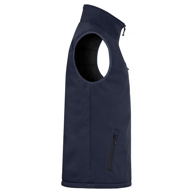 Dark Navy - Side - Clique Mens Softshell Padded Vest