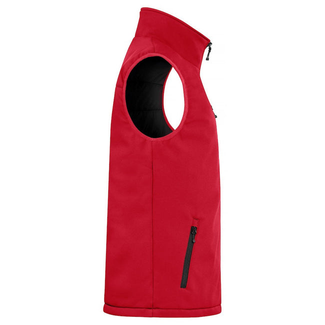 Red - Side - Clique Mens Softshell Padded Vest