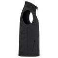 Black - Side - Clique Mens Softshell Padded Vest