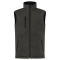 Dark Grey - Front - Clique Mens Softshell Padded Vest